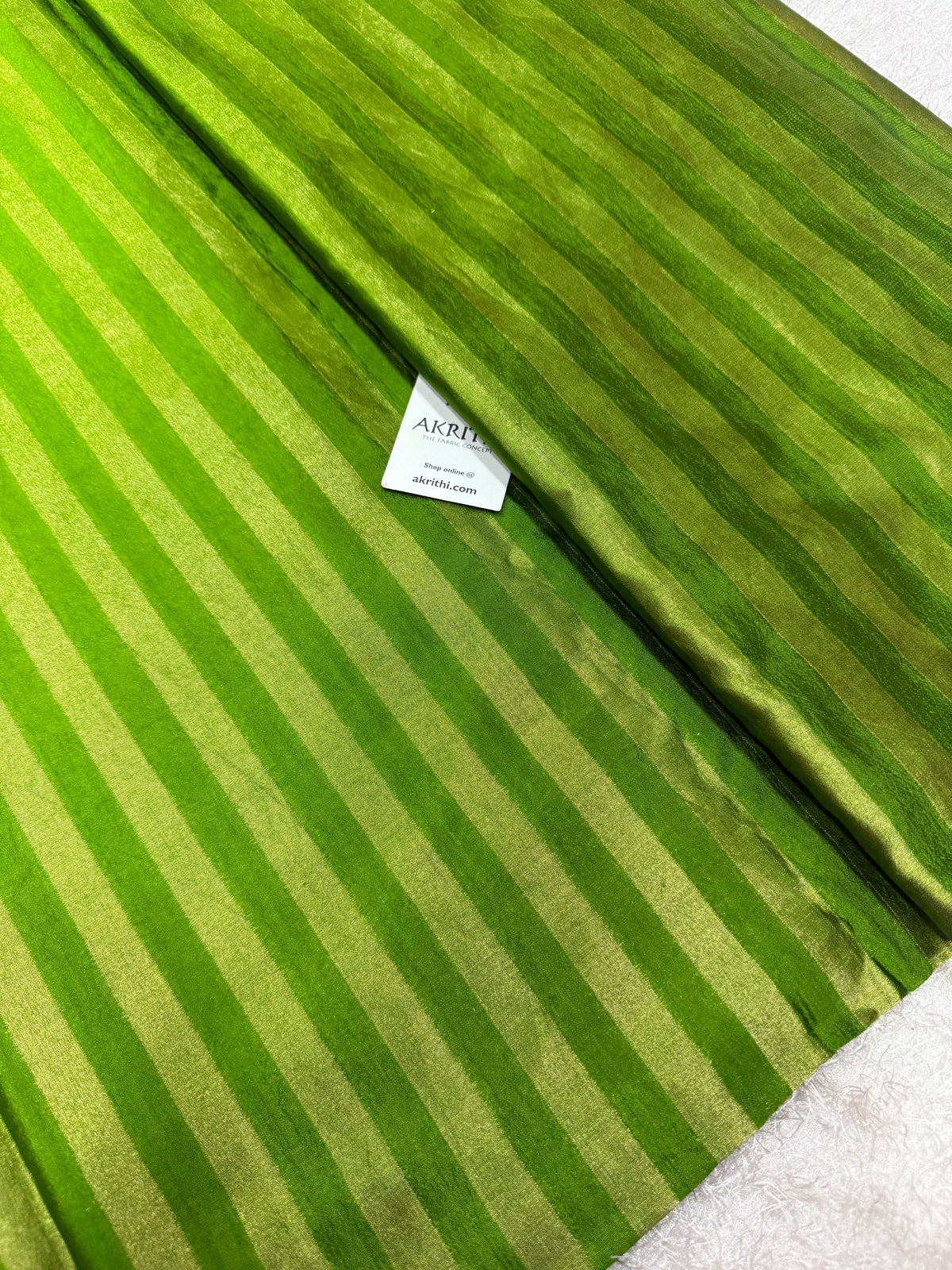 Banarasi pure dupion silk zari stripe fabric