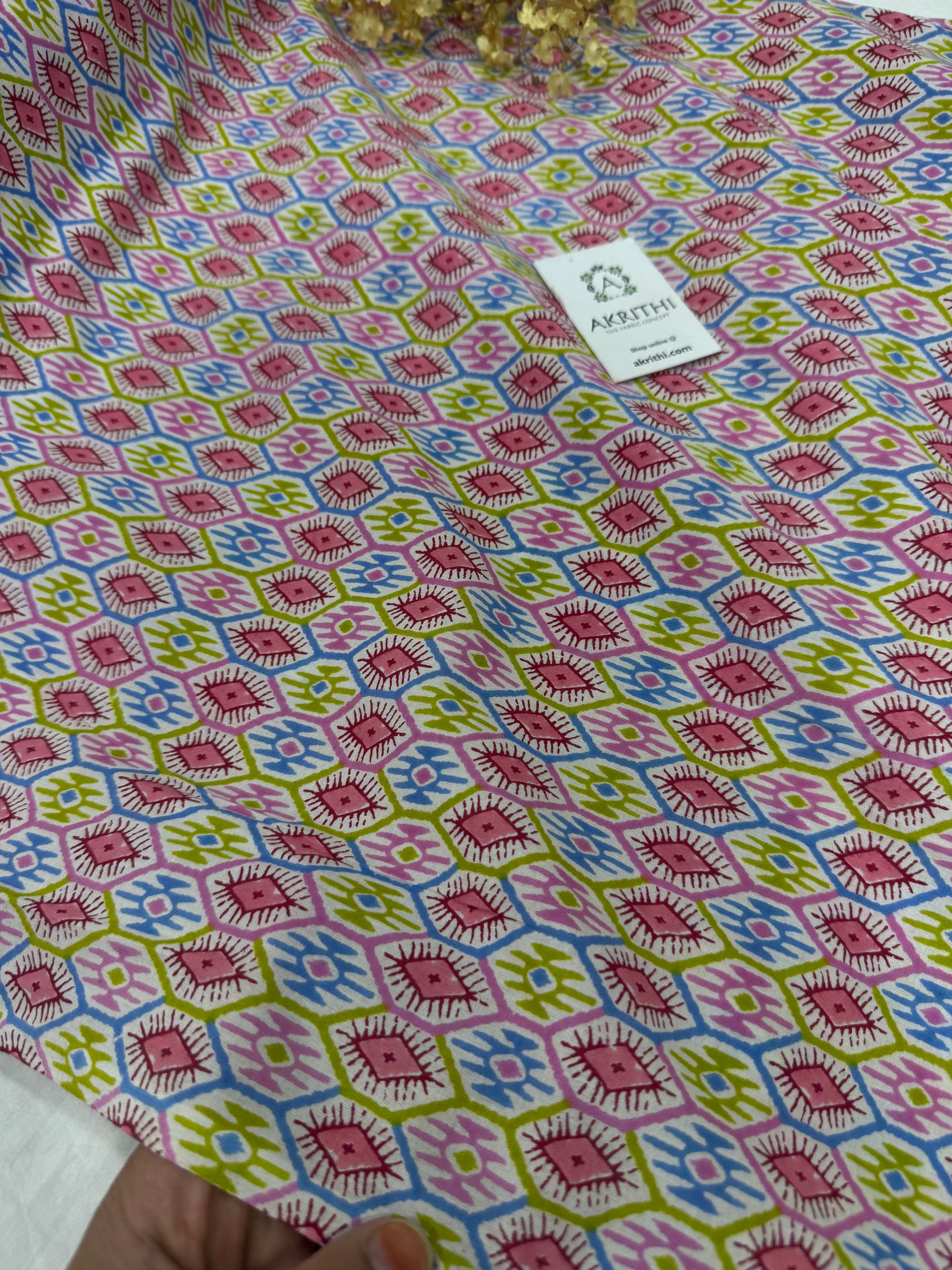 Printed pure cotton fabric