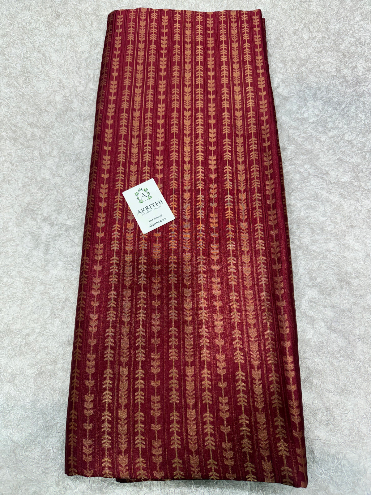 Banarasi pure dupion silk zari stripe fabric
