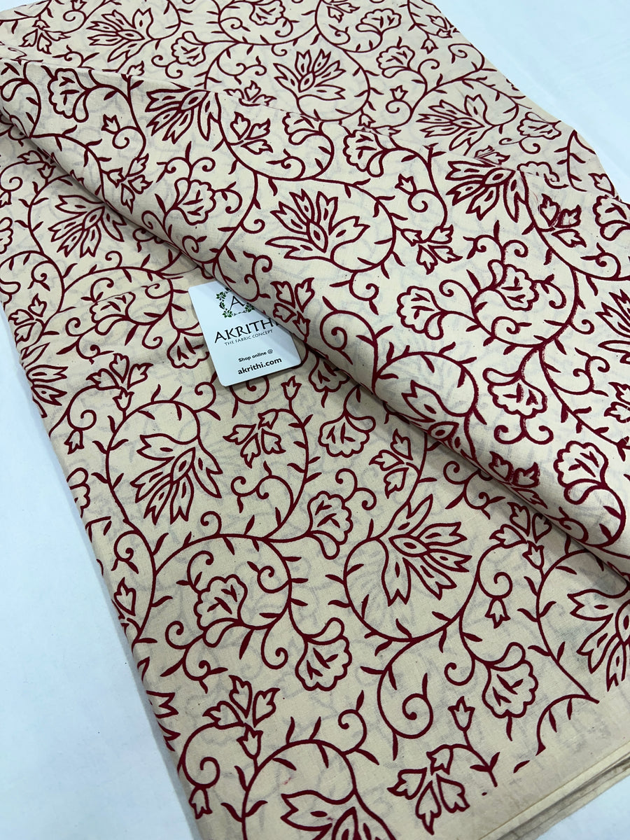 Printed pure cotton fabric