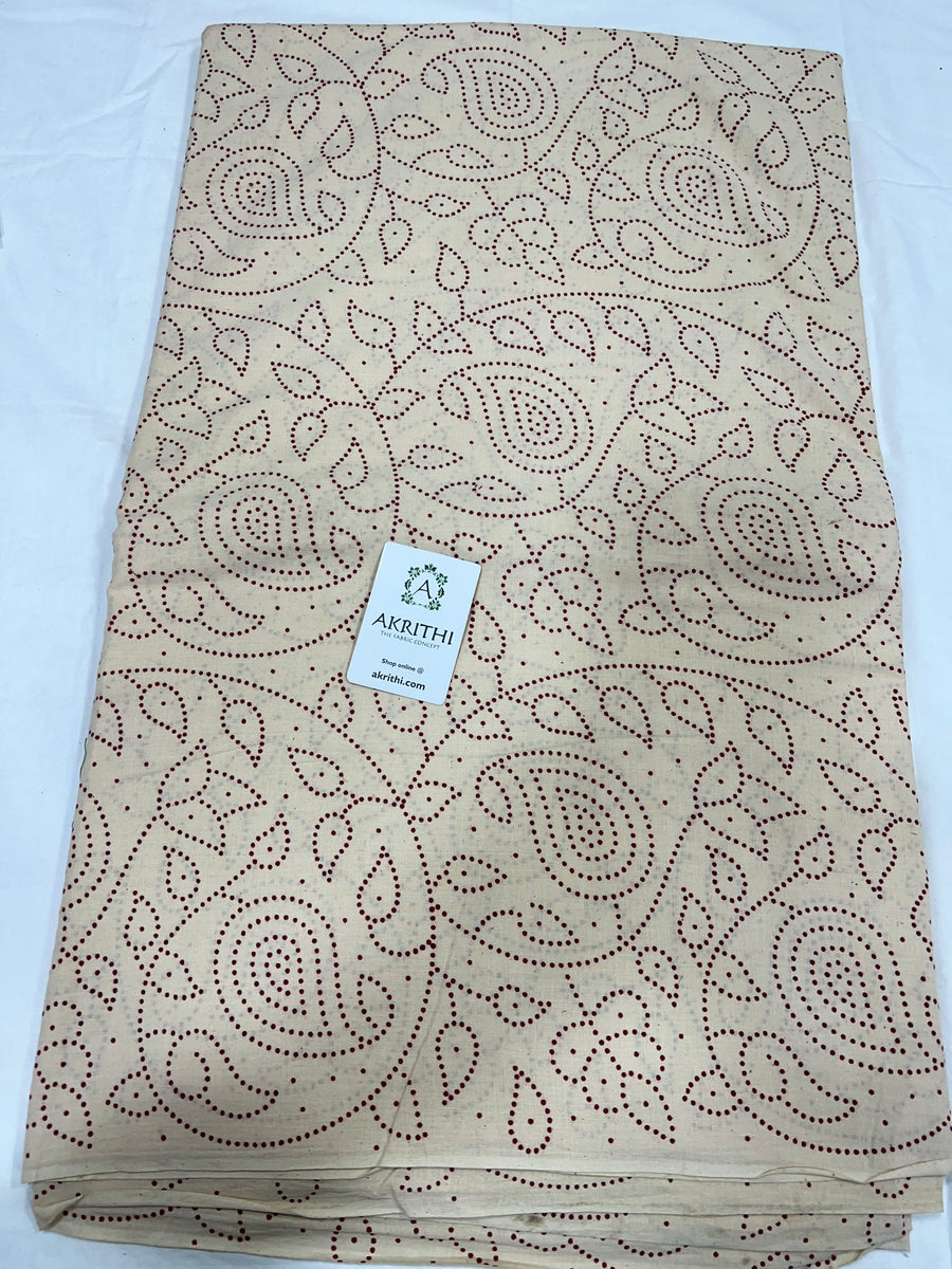 Printed pure cotton fabric