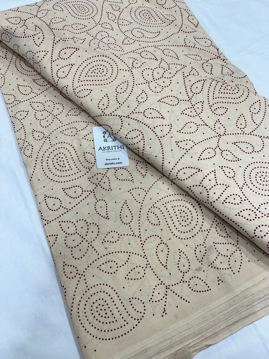 Printed pure cotton fabric