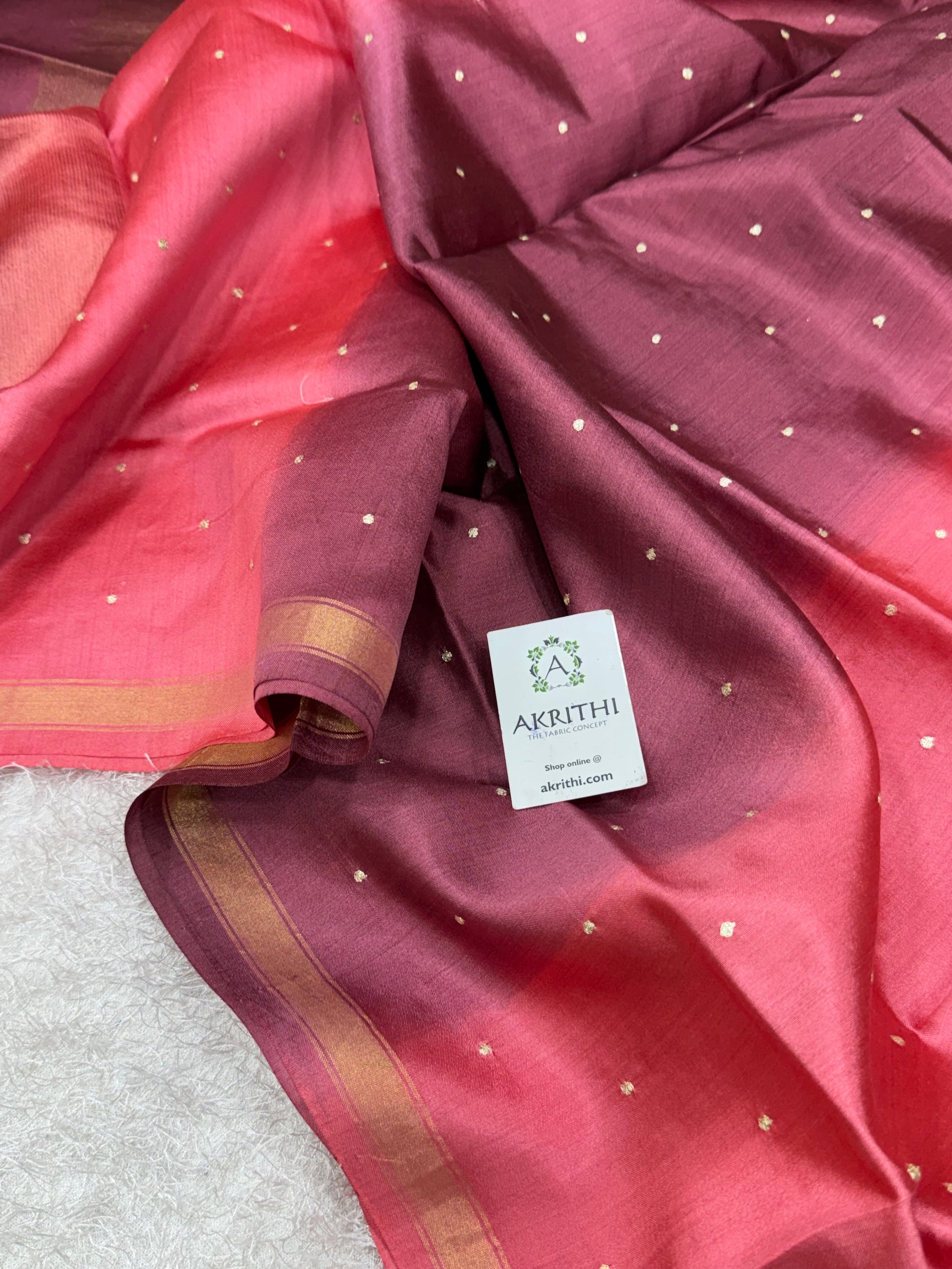 Pure Chiniya silk dupatta with Kasab zari