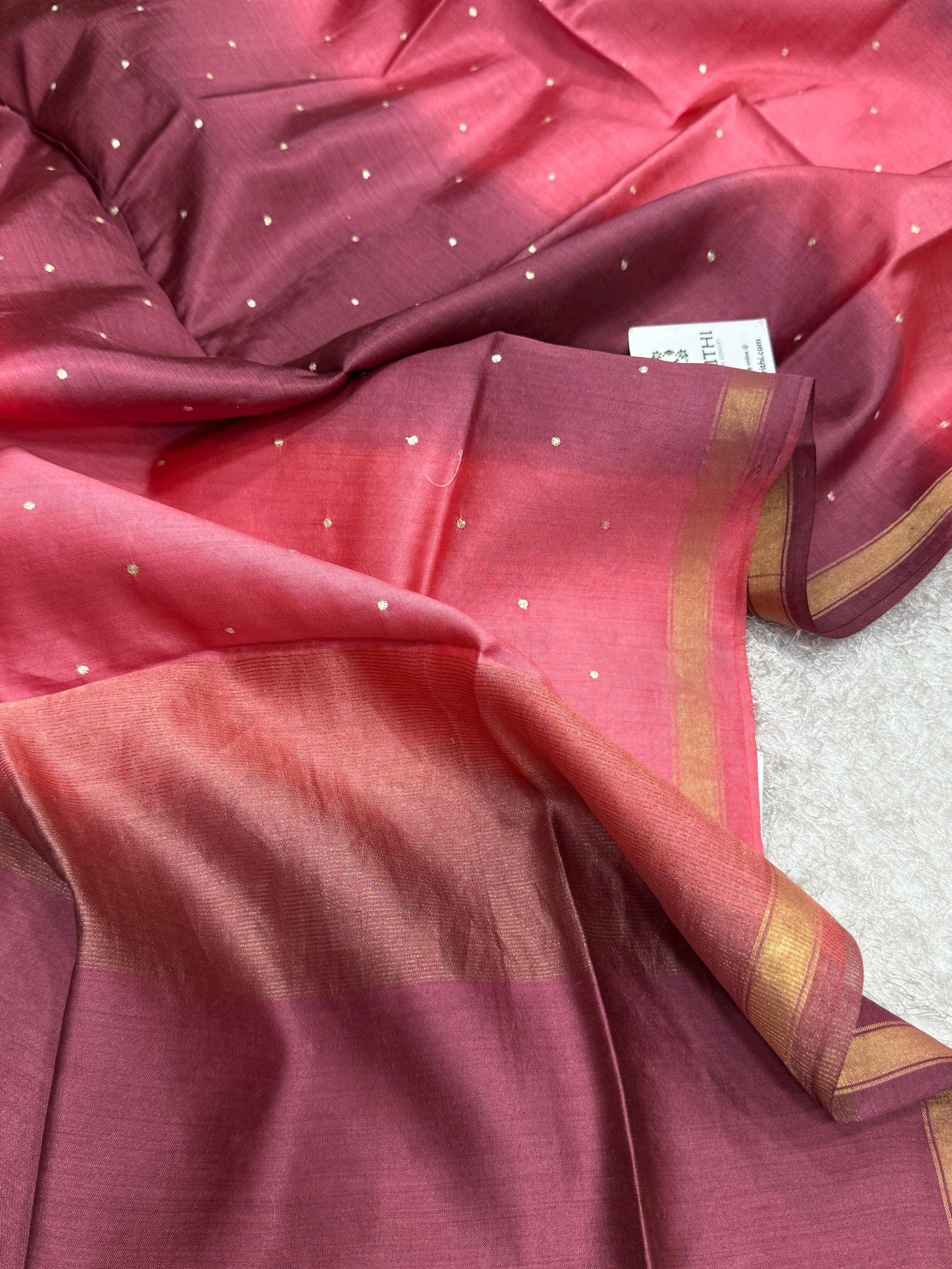 Pure Chiniya silk dupatta with Kasab zari