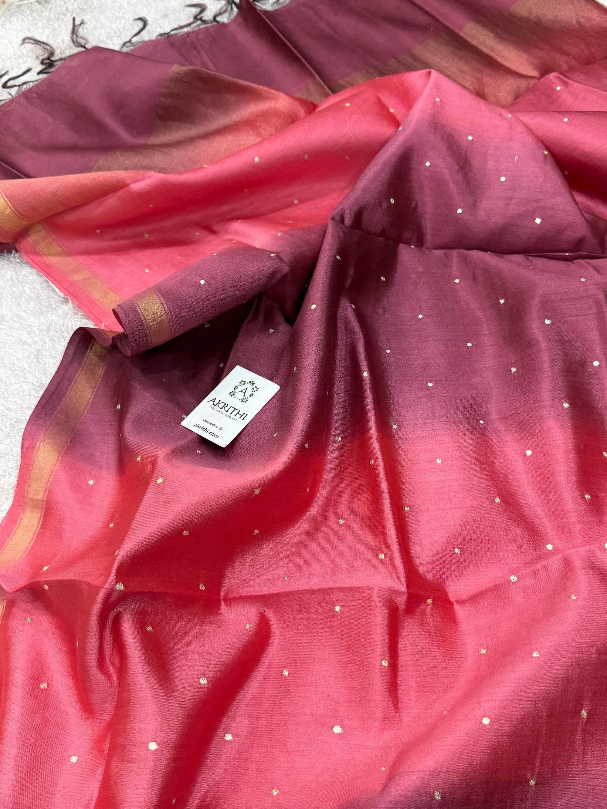 Pure Chiniya silk dupatta with Kasab zari
