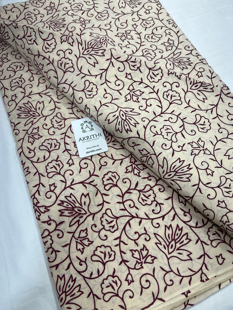 Printed pure cotton fabric