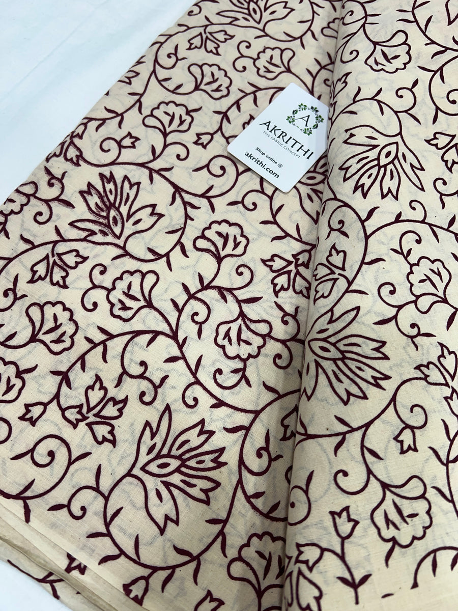 Printed pure cotton fabric