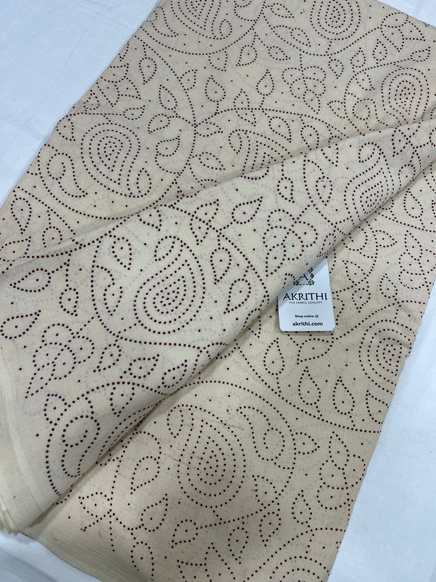 Printed pure cotton fabric