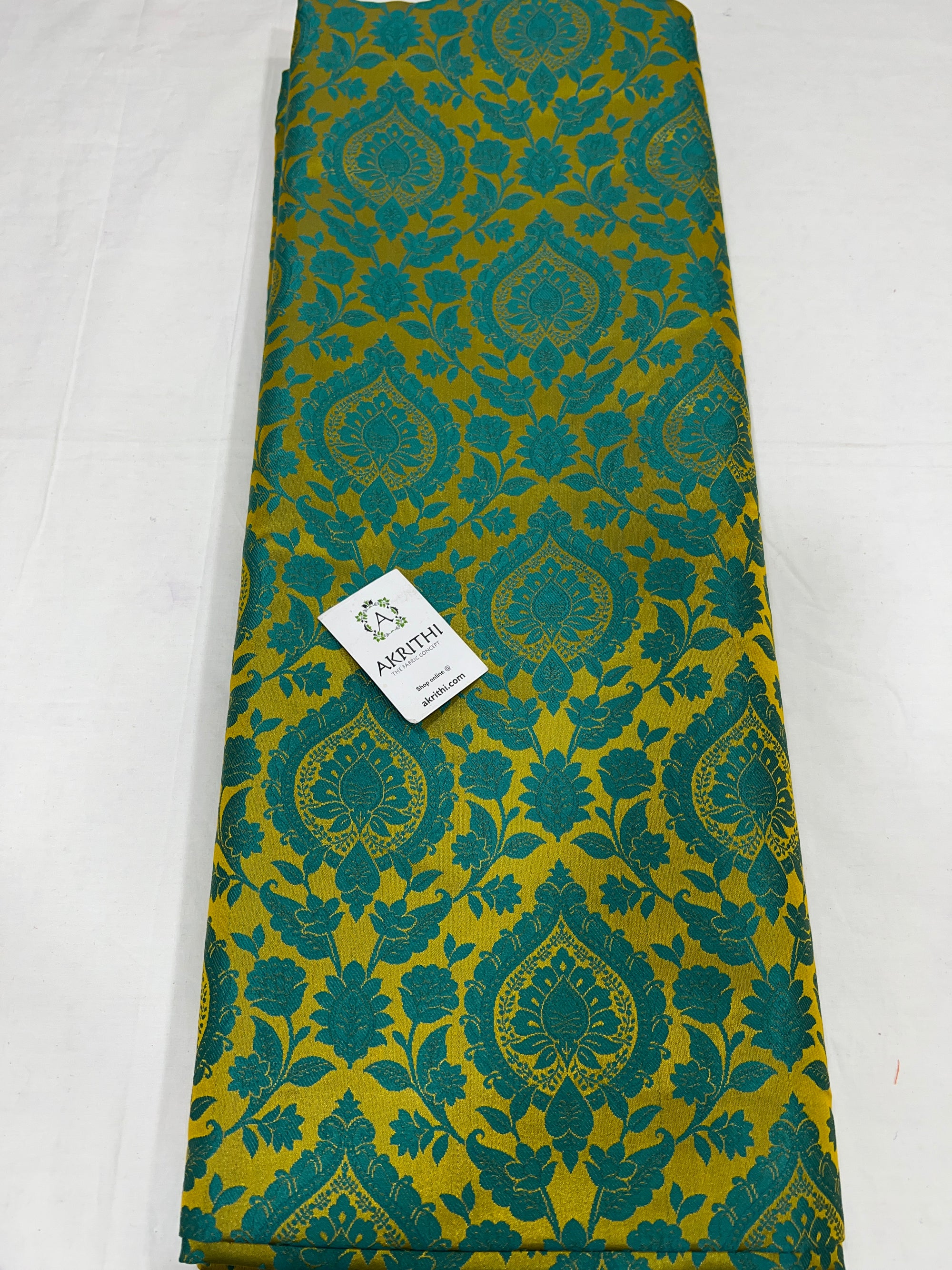 Pure Banarasi brocade fabric 80 cms cut