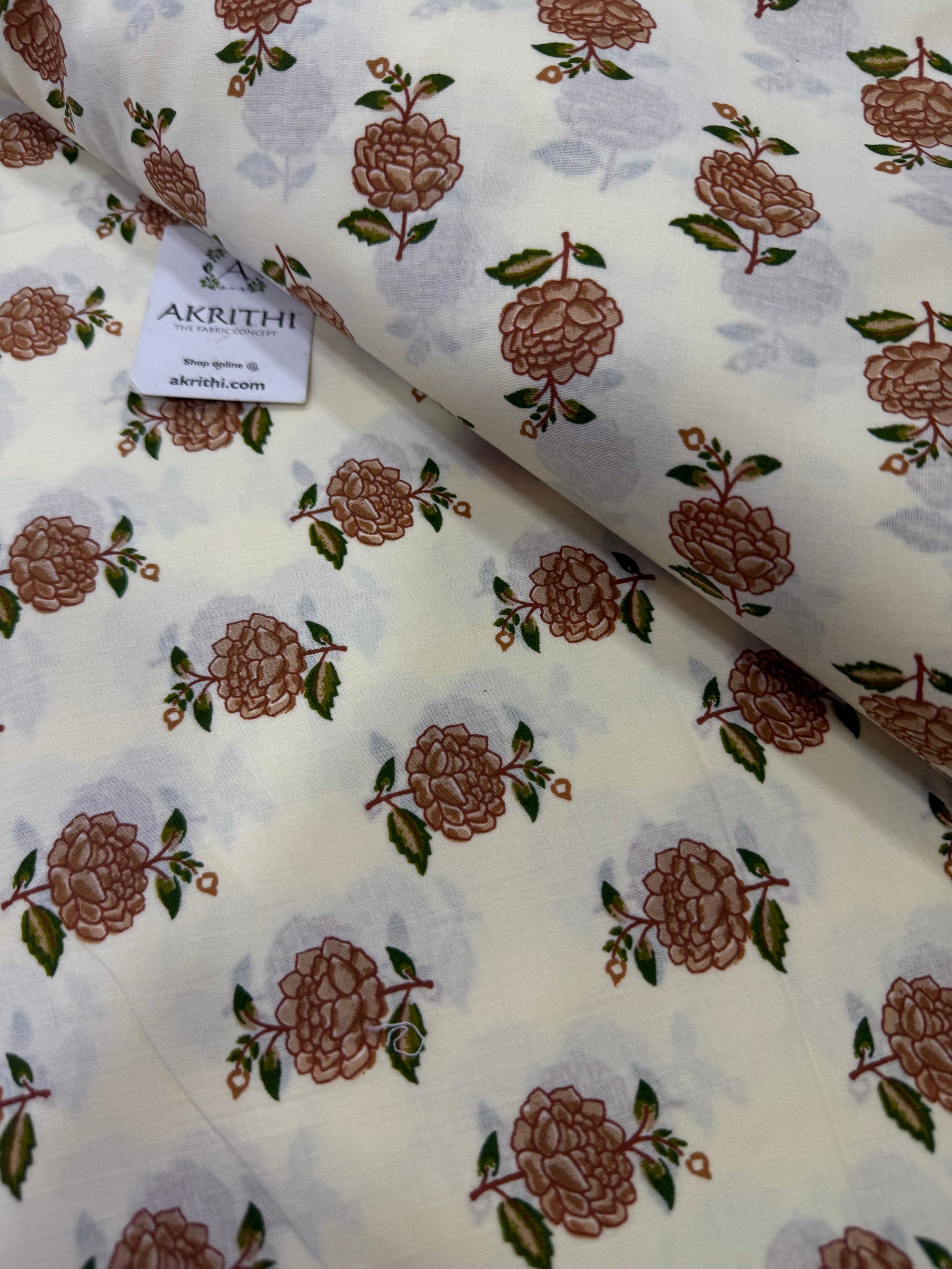 Printed pure cotton fabric