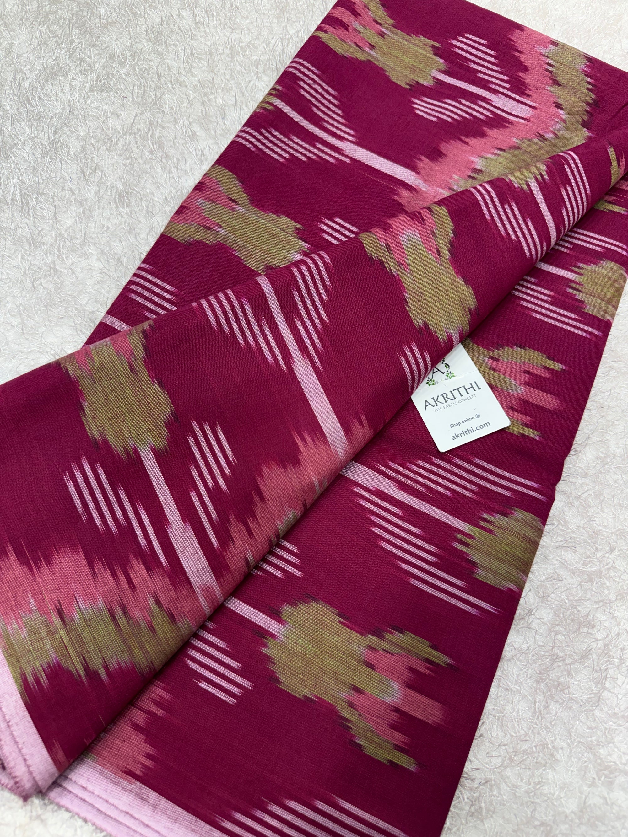 Pochampally Ikat pure cotton fabric