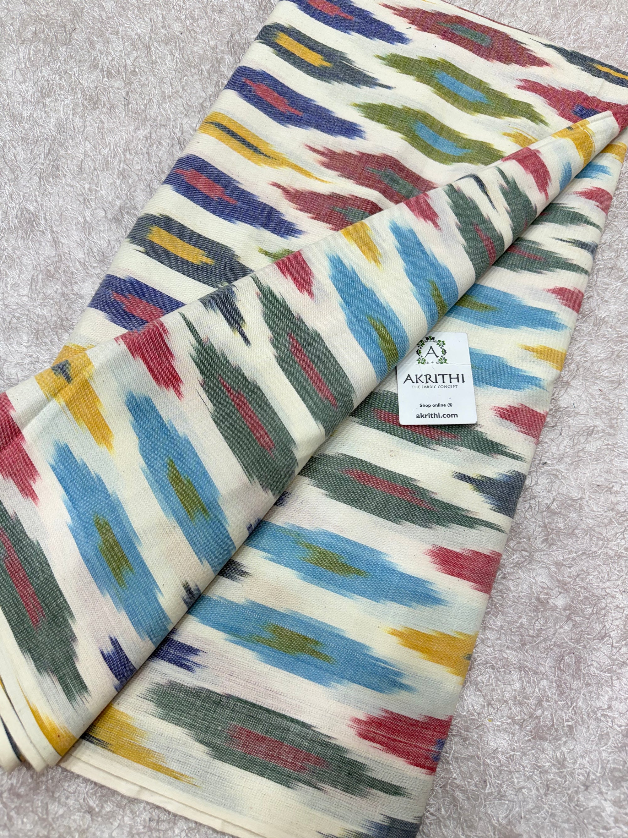 Pochampally Ikat pure cotton fabric