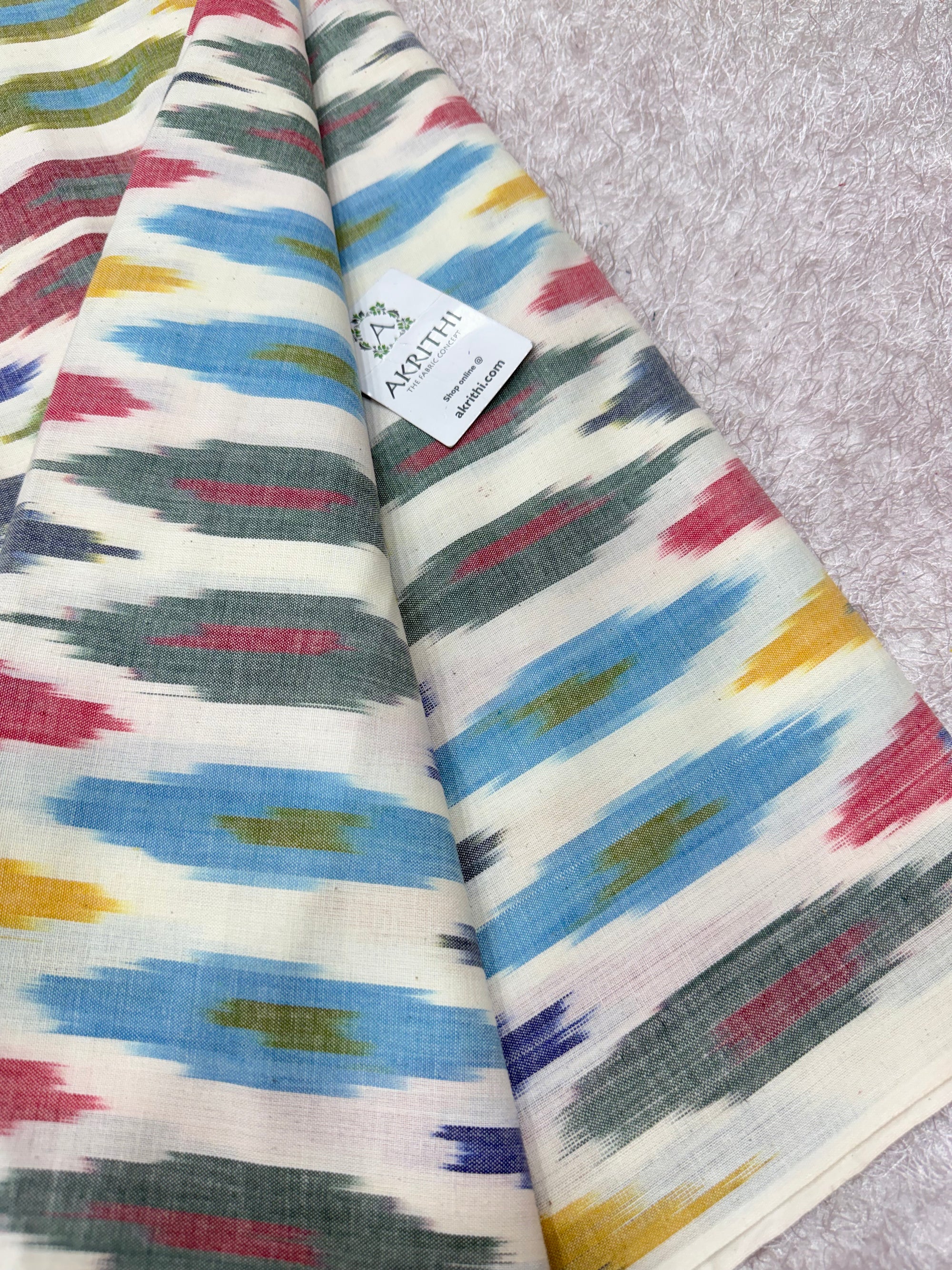 Pochampally Ikat pure cotton fabric