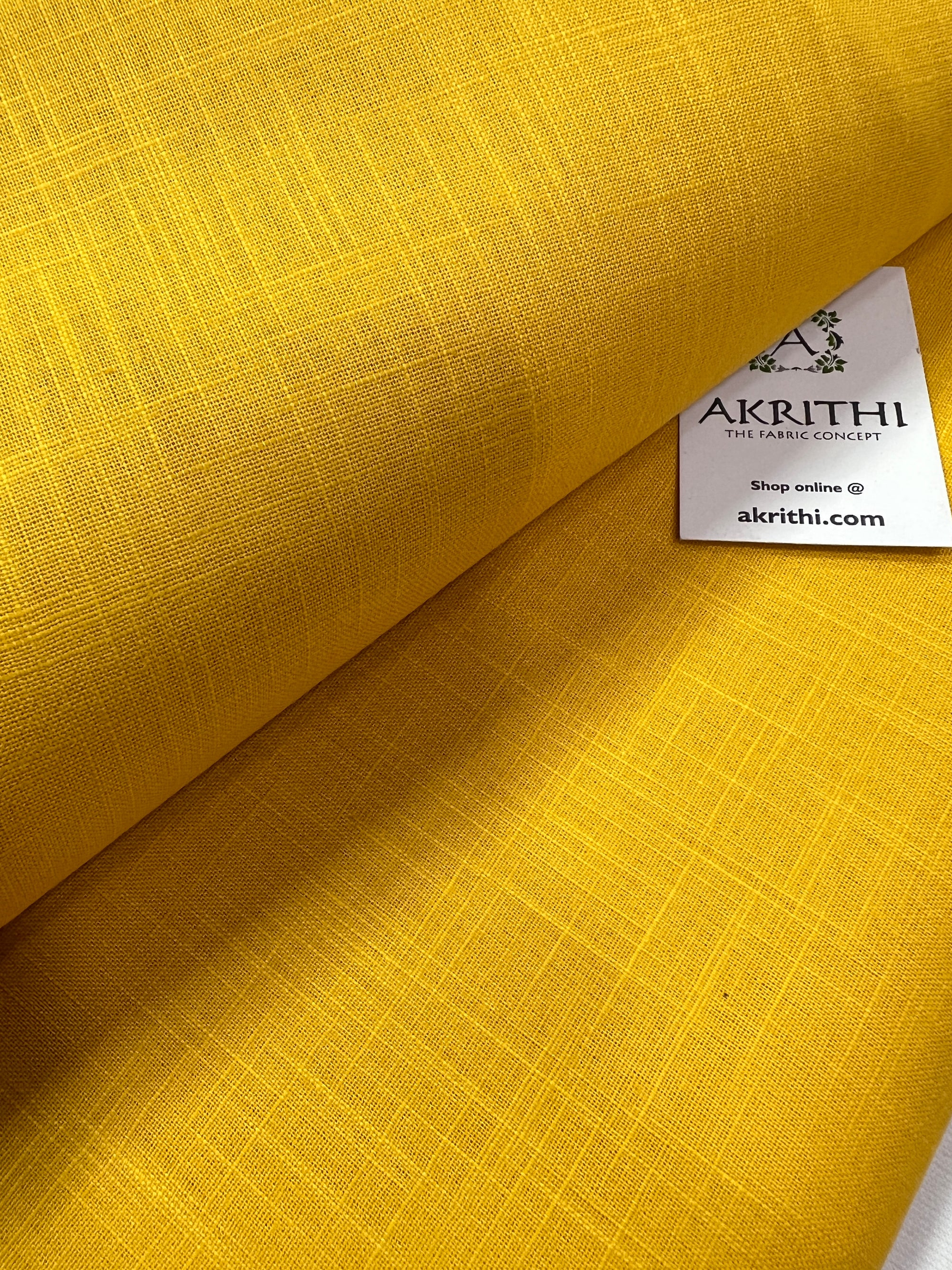 Plain cotton linen fabric