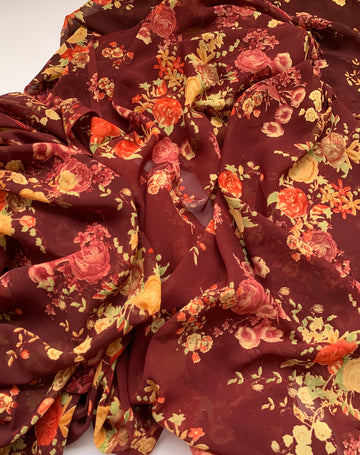 Printed georgette fabric