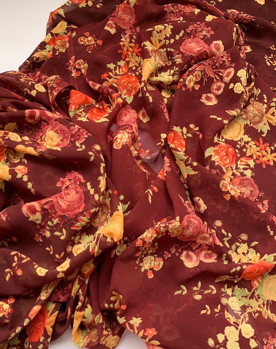 Printed georgette fabric