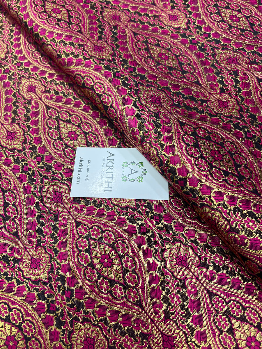 Buy Banarasi fabric online : Soft Banarasi brocade fabrics, Banarasi K ...