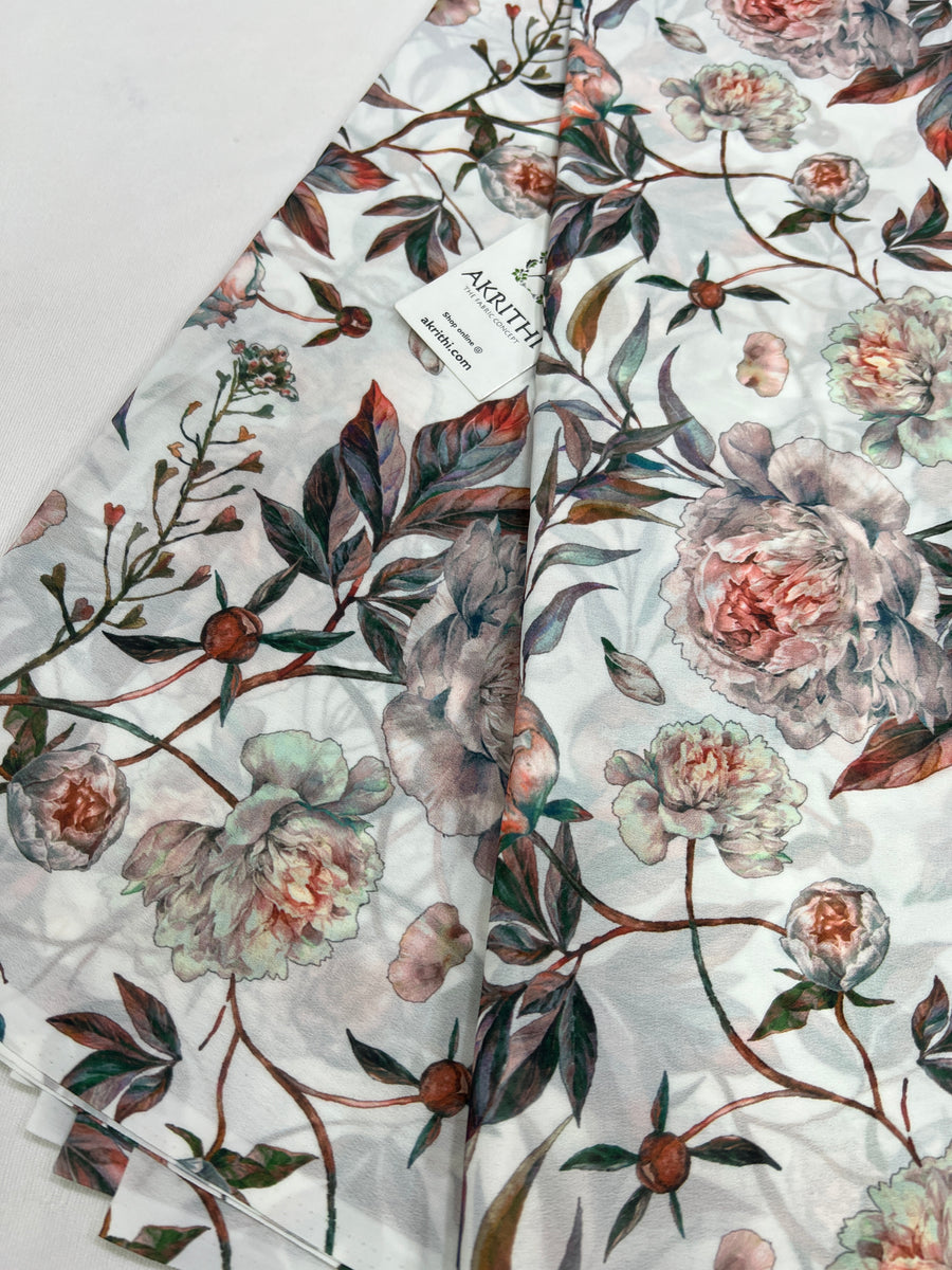 Digital floral printed georgette fabric