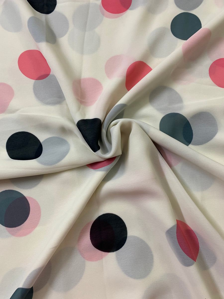 Digital polka Printed georgette fabric