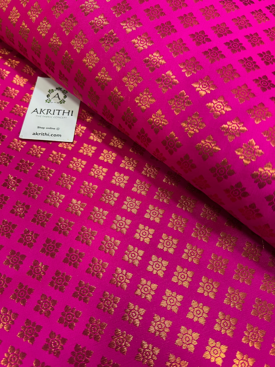 Banarasi brocade fabric with copper zari