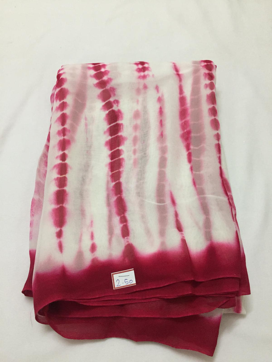 Tie and dye georgette fabric