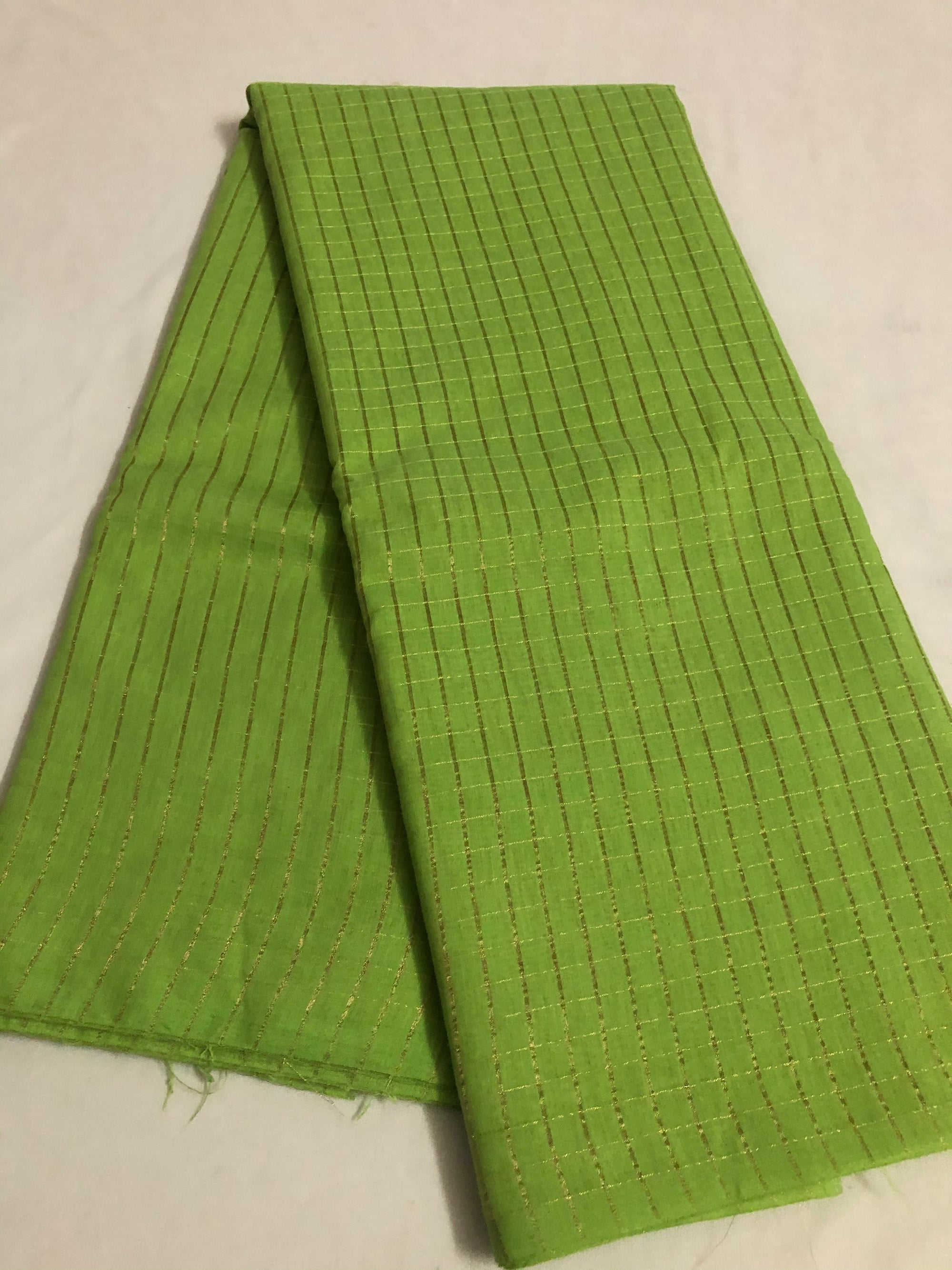 Silk cotton zari checks saree