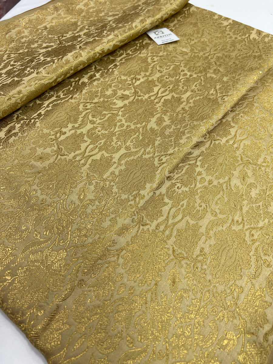Banarasi brocade fabric beige