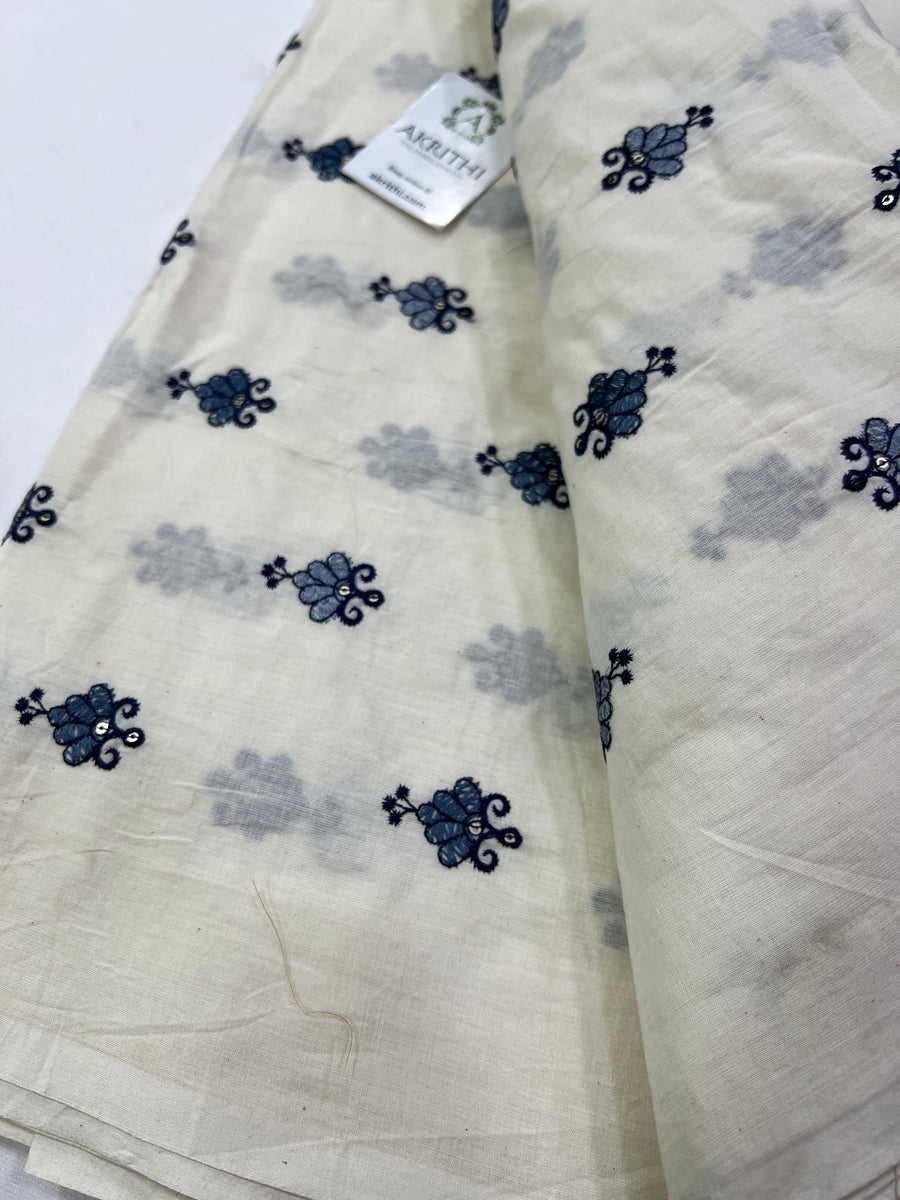 Pure Cotton embroidered fabric