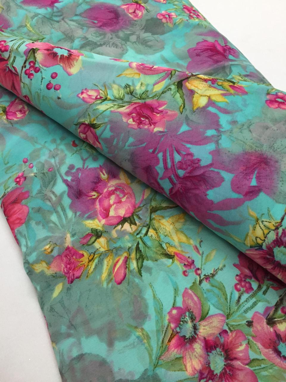 Printed georgette fabric