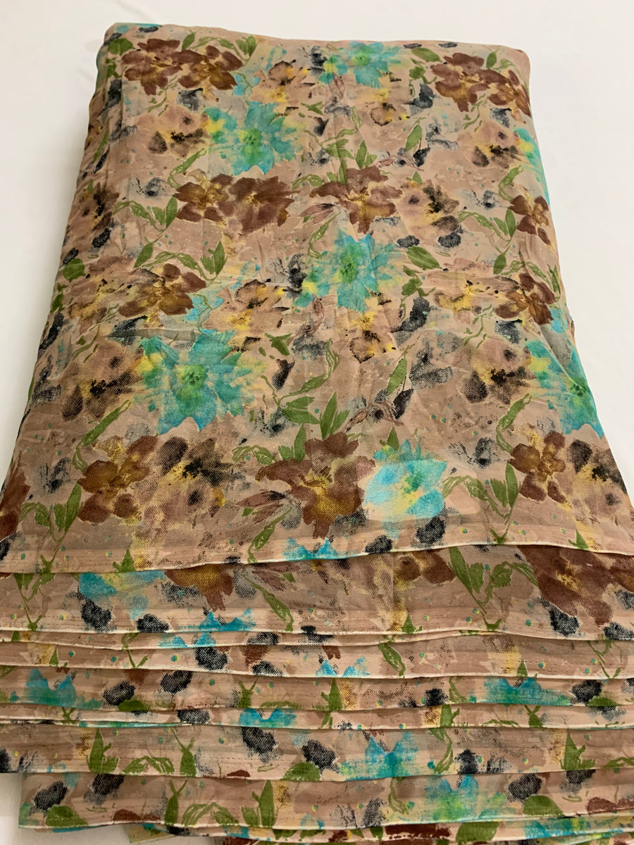 Printed georgette fabric