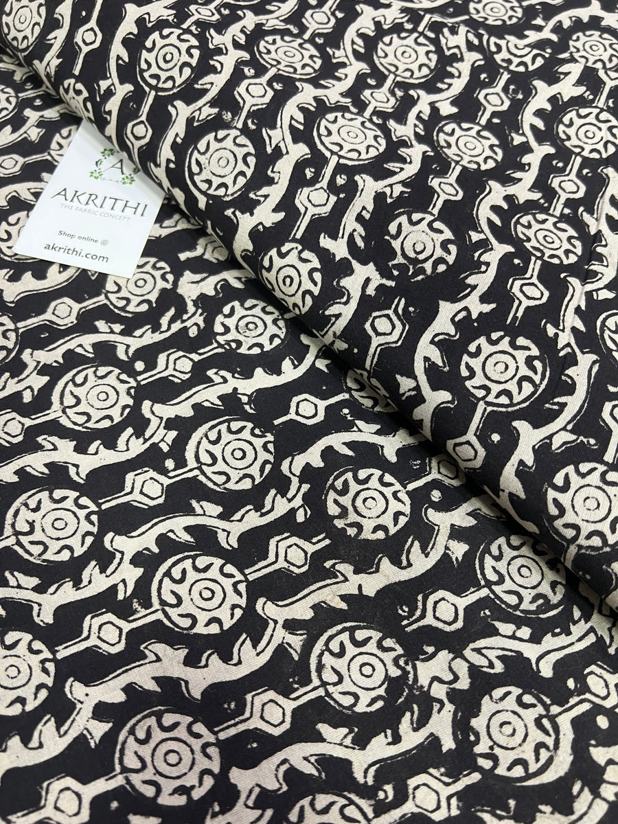 Hand block Printed pure cotton fabric