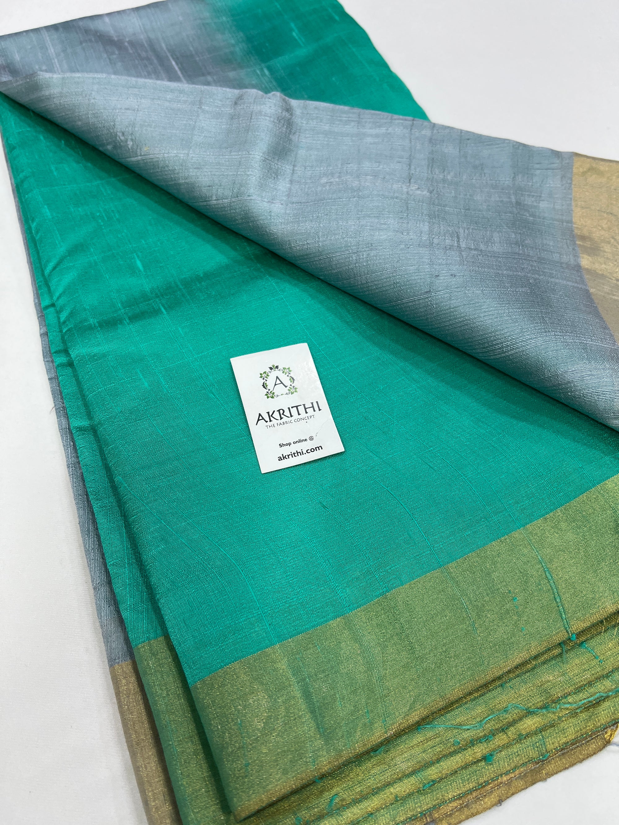 PURE RAW SILK SAREE  WITH ZARI BORDER