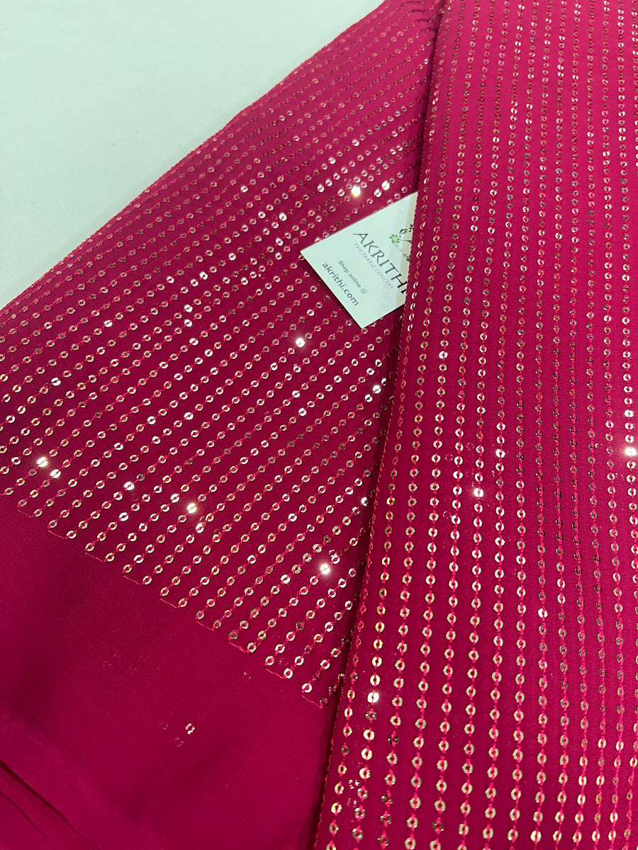 Sequins on Georgette fabric