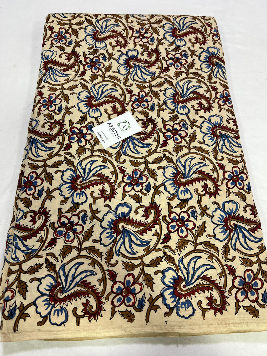 Hand block Printed pure cotton fabric