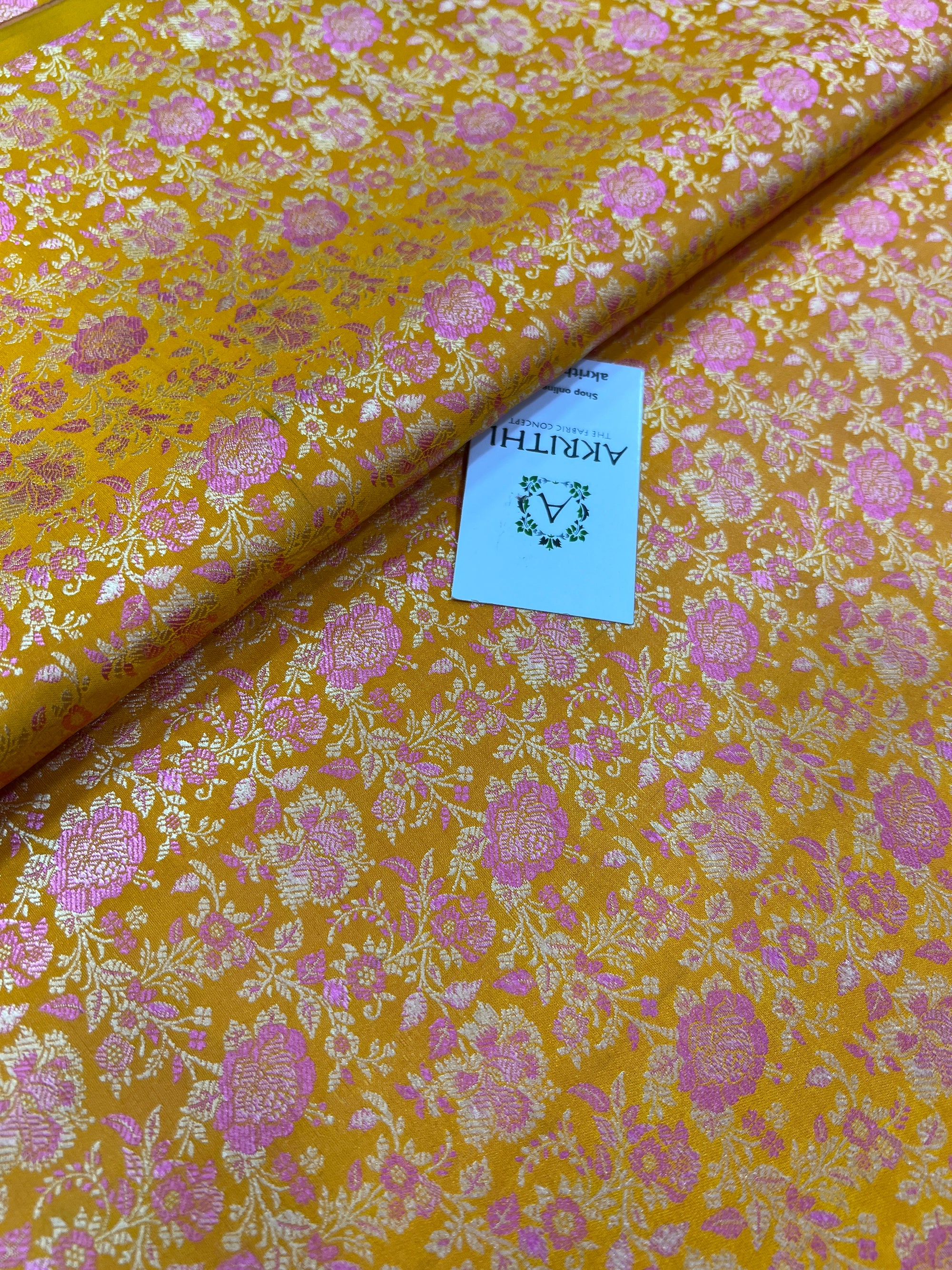 Handloom Banarasi brocade fabric