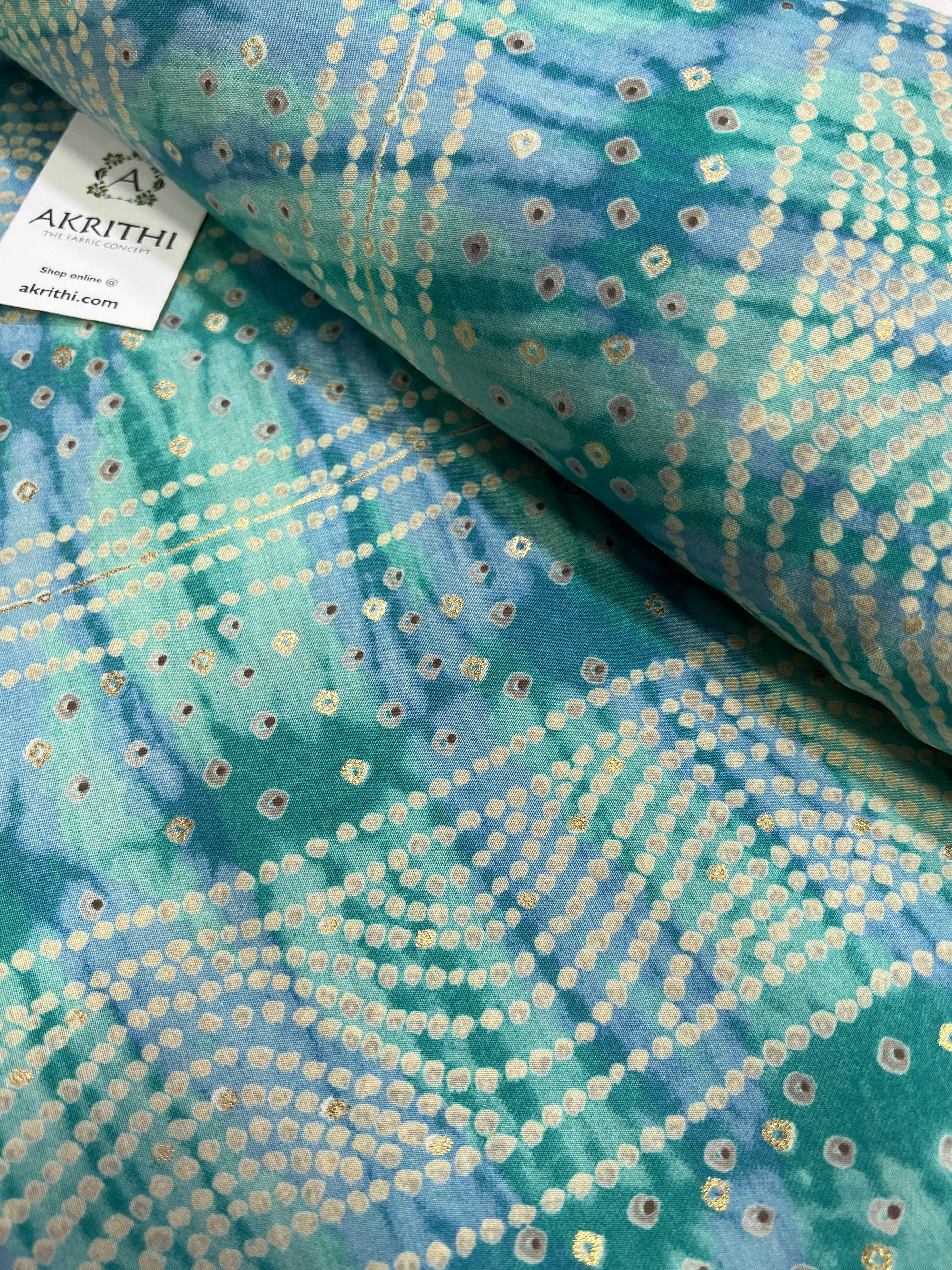 Printed silk fabric