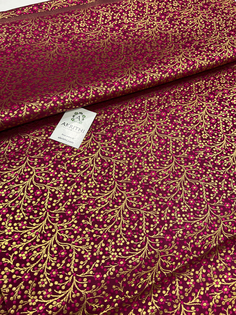 Handloom Banarasi brocade fabric