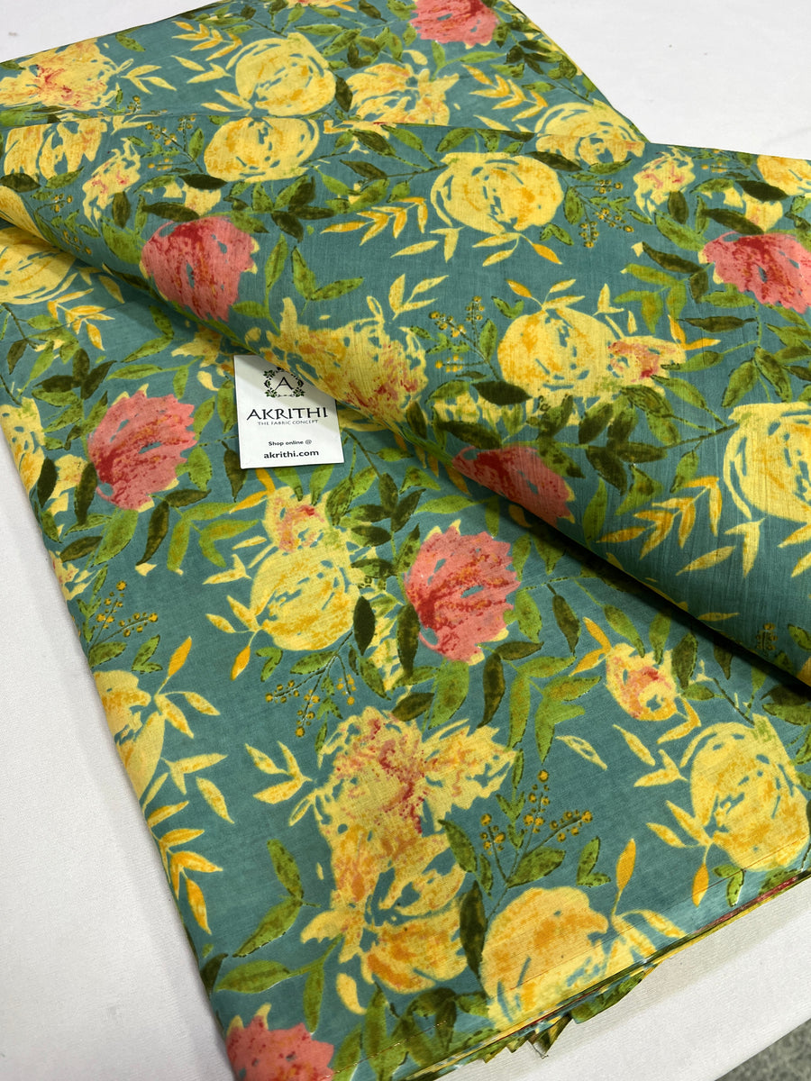 Printed pure cotton fabric