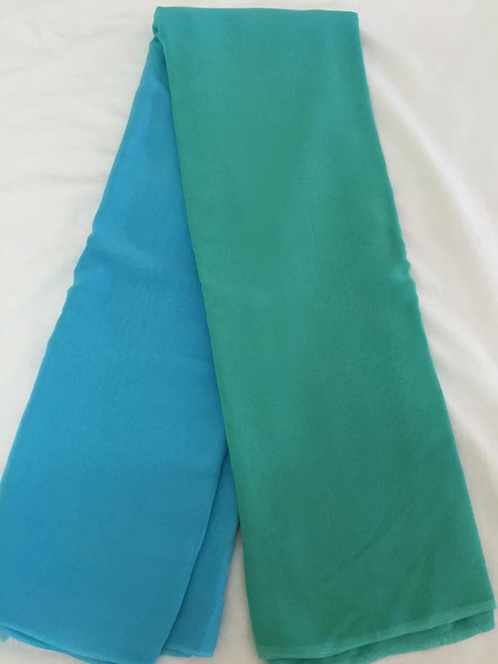 DOUBLE SHADED GEORGETTE  SAREE