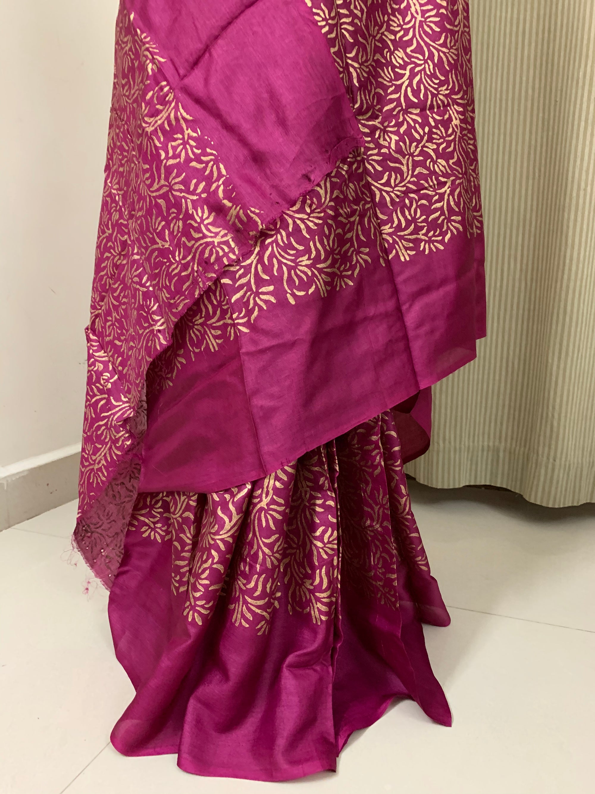 Pure tussar silk printed saree