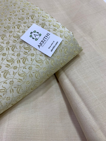 Pure tussar silk saree with banarasi blouse