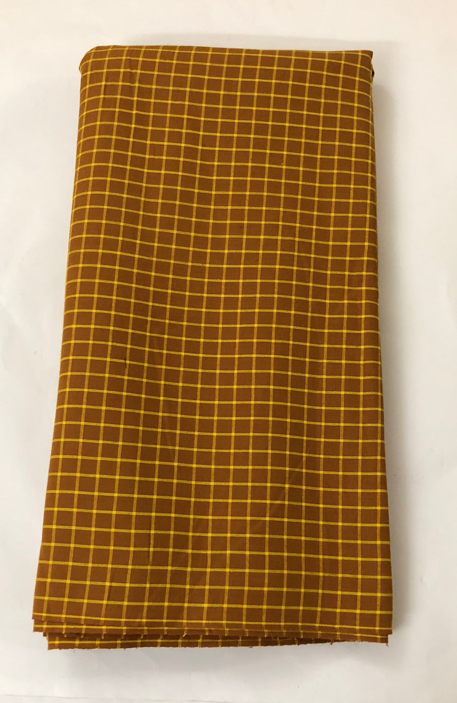 Checkered mercerised cotton fabric