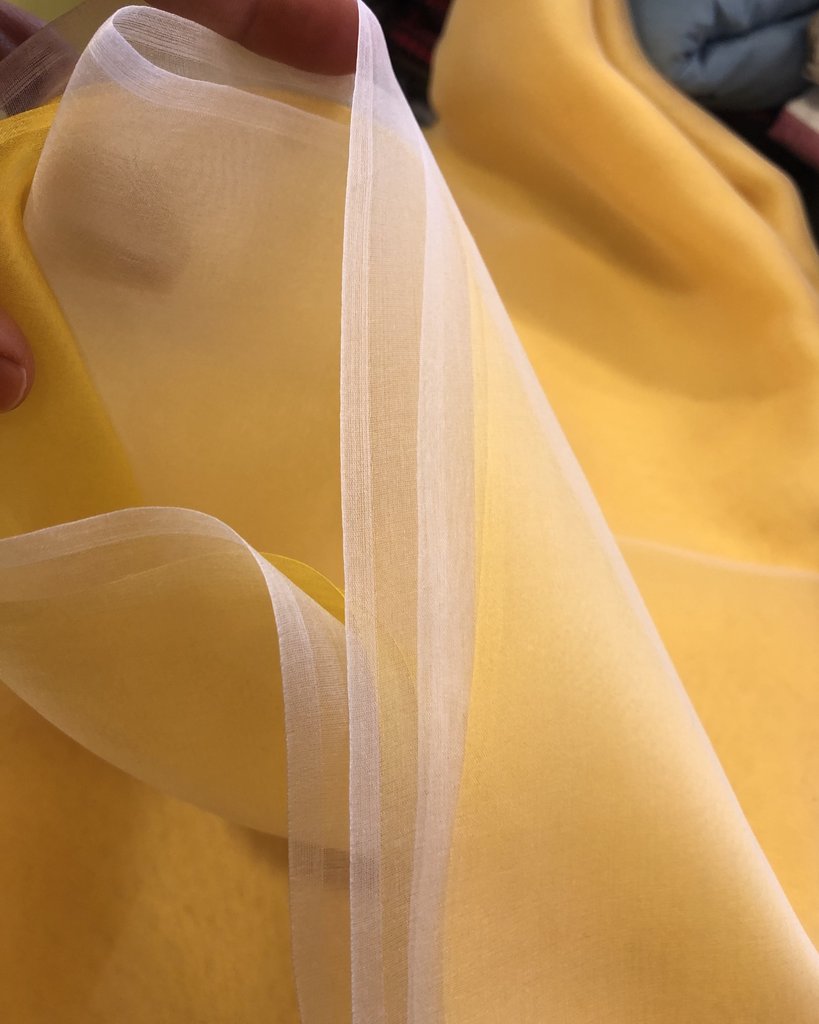 DOUBLE SHADED PURE SILK ORGANZA FABRIC