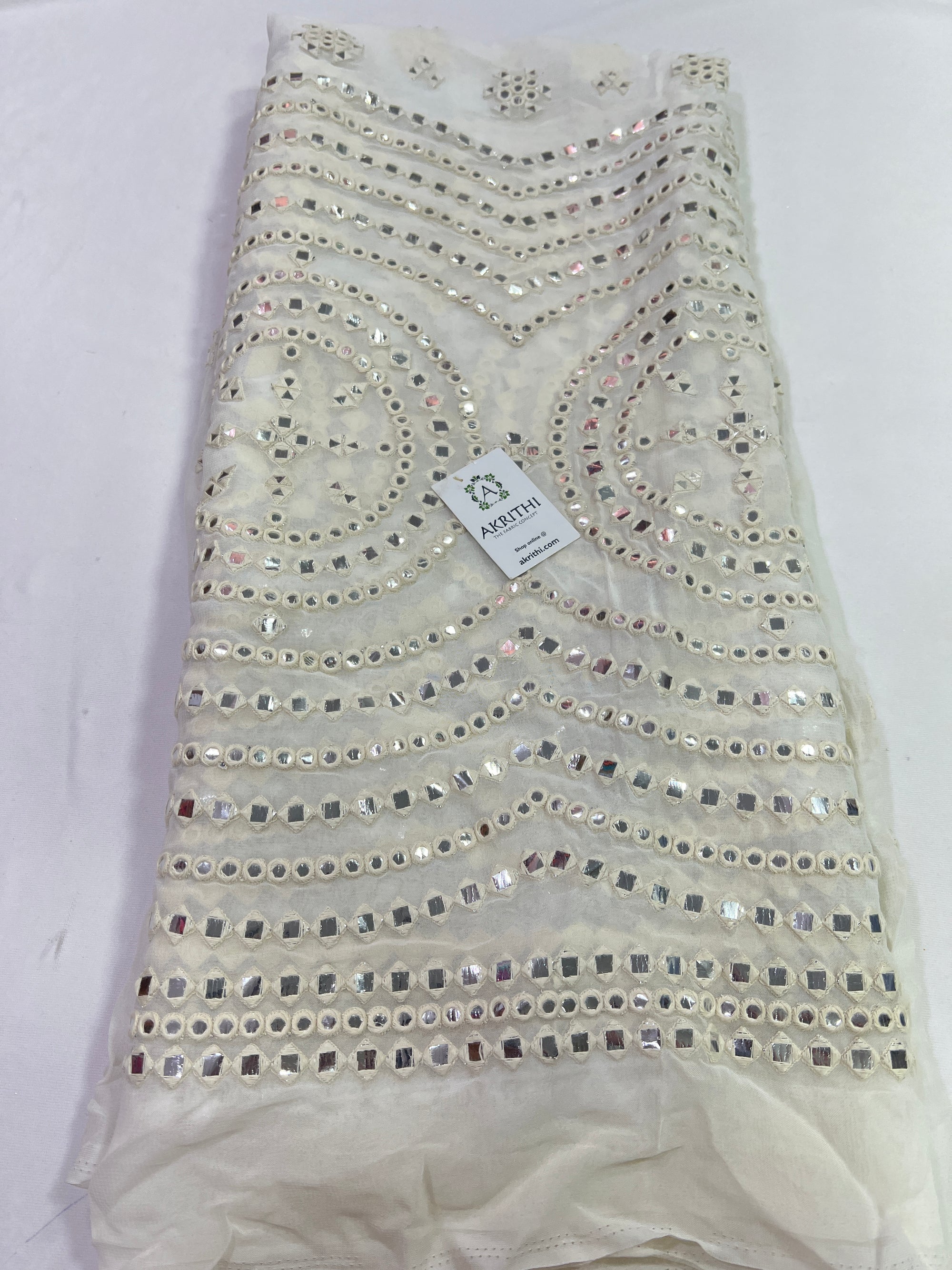 Embroidery on georgette fabric