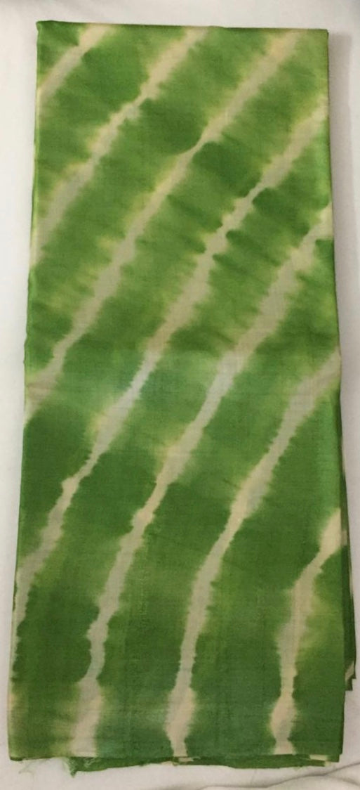 Tie and dye pure tussar silk fabric