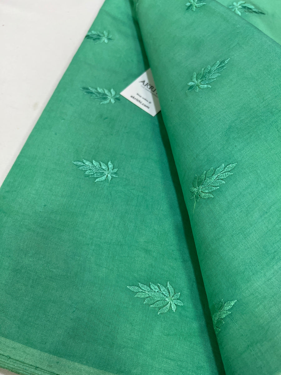Chanderi embroidered fabric