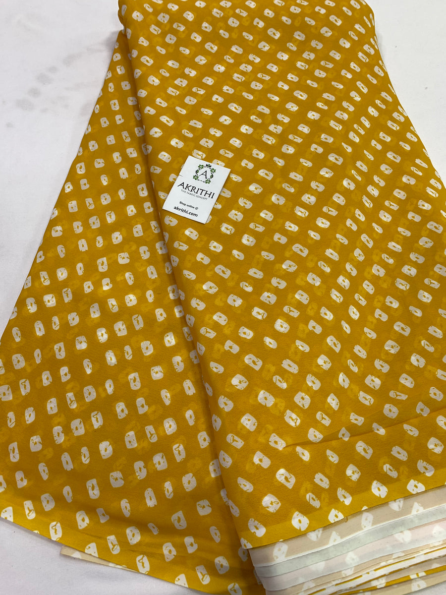 Digital bandhani printed georgette fabric