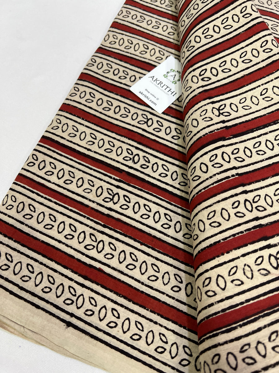 Hand block Printed pure cotton fabric