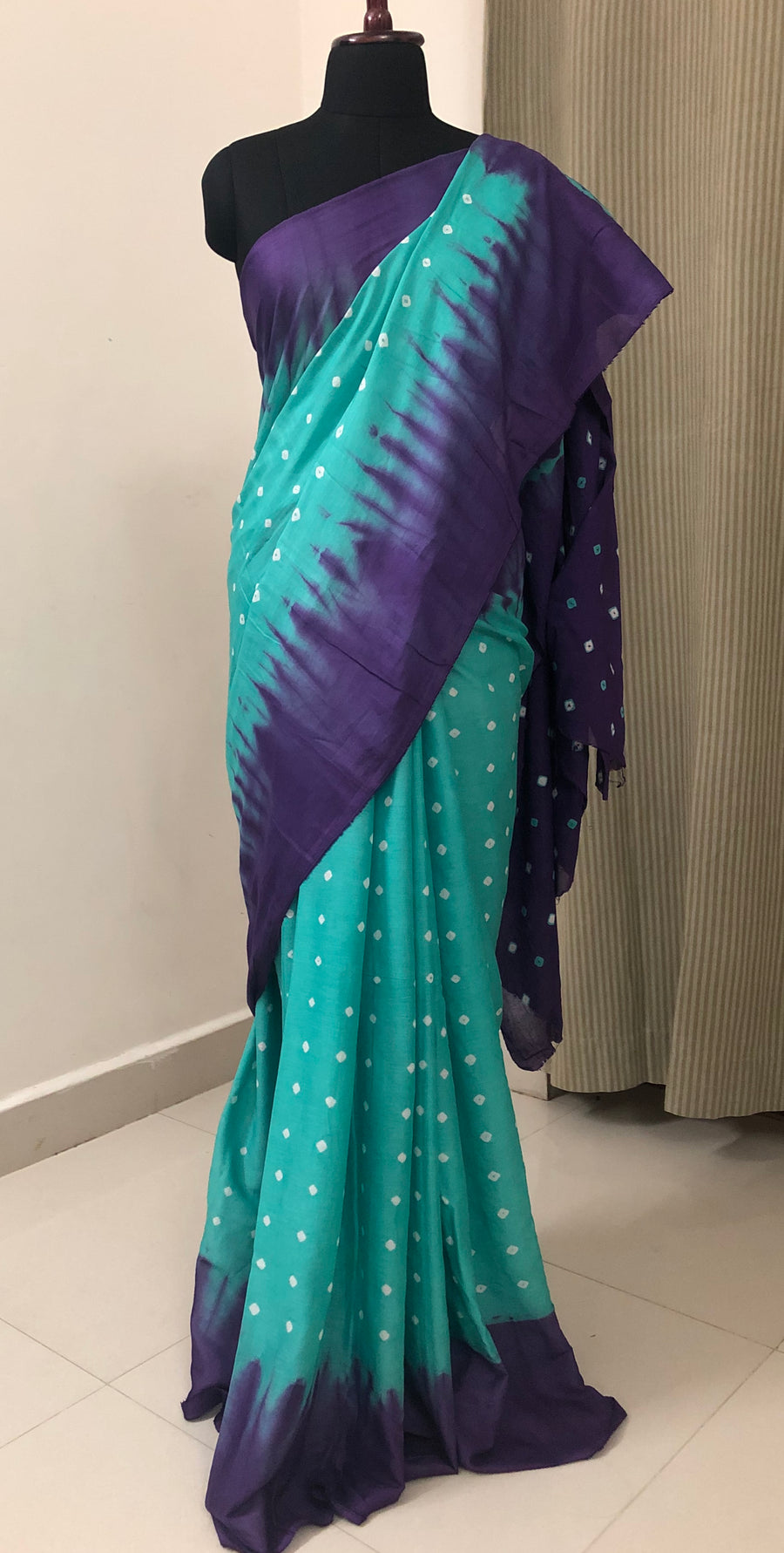 Bandhani cotton saree