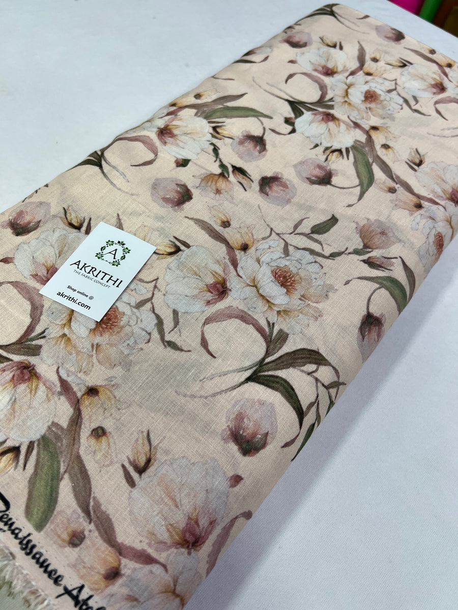 Digital Printed pure linen fabric